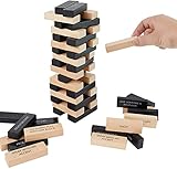 Toyssa Stacking Games 54 PCS Stacking Blocks with 36 Different Rules and Games for Adults Night Party Game