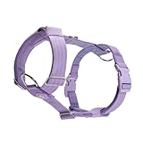 Spark Paws No Pull Dog Harness for Large Dogs, Heavy Duty Dog Harness for Big Strong Breeds, Adjustable, Y Shaped Padded Halter Design with Front Clip - Purple - Large