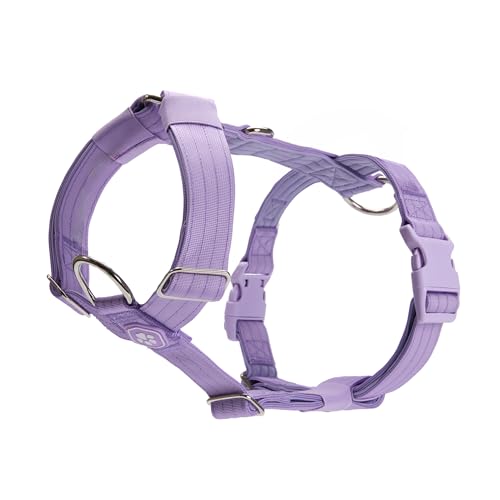 Spark Paws No Pull Dog Harness for Large Dogs, Heavy Duty Dog Harness for Big Strong Breeds, Adjustable, Y Shaped Padded Halter Design with Front Clip - Purple - Medium