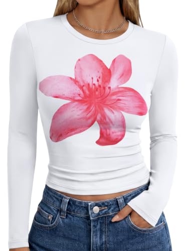 Image of Trendy Queen Womens Long Sleeve T Shirts Fall Fashion Basic Y2K Tops 2026