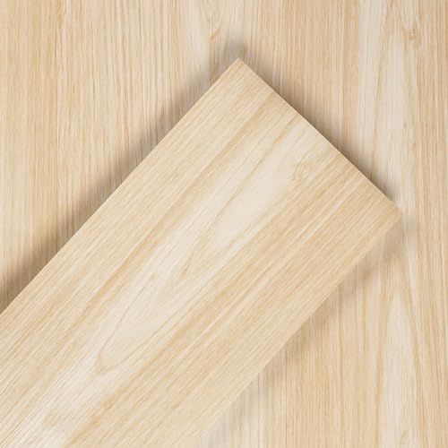 FunStick 30 Losetas Vinilo para Suelo Adhesivo Baño Habitación Beige 90×15CM Papel Suelo Madera Autoadhesivo Piso Vinilico Adhesivo Suelo Beige Pegatinas Decorativas para Azulejos de Cocina Suelos