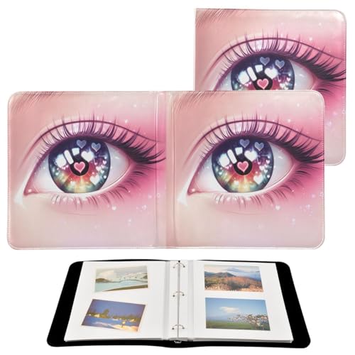 JUMBEAR - Álbum de fotos grande con 20 páginas para álbumes de recortes para bodas, familiares, bebés, vacaciones, hermosos ojos de niña