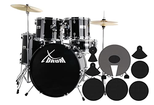 Xdrum Semi 20" Studio Batteria Midnight Black (Nera) Con Set Di Sordine