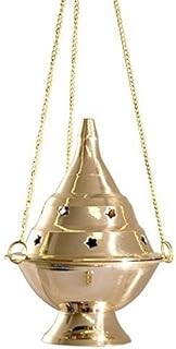 Accessories - Brass Burners Brass Hanging Censer/Charcoal Incense Burner - 4.5" High