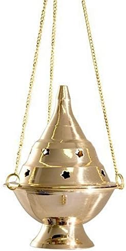 Accessories - Brass Burners Brass Hanging Censer/Charcoal Incense Burner - 4.5" High