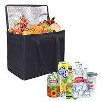 Kühltasche, Isoliertasche, Thermotasche, Picknicktasche Groß, 40L Kühlbox, Gefriertasche, für Essen & Getränke, Faltbar, Wiederverwendbar, Auslaufsicher, Wasserdicht, für Outdoor Reisen BBQ Camping