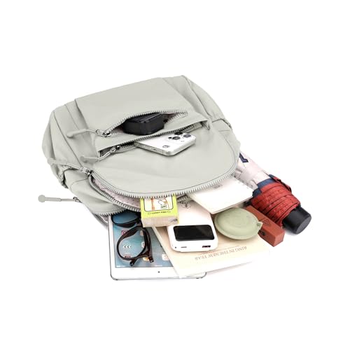 Image of Tanweibago Mini Nylon Women Backpacks,11L Small Ladies backpacks Casual Lightweight Women Shopping Travel Daypack (Z1-grey)