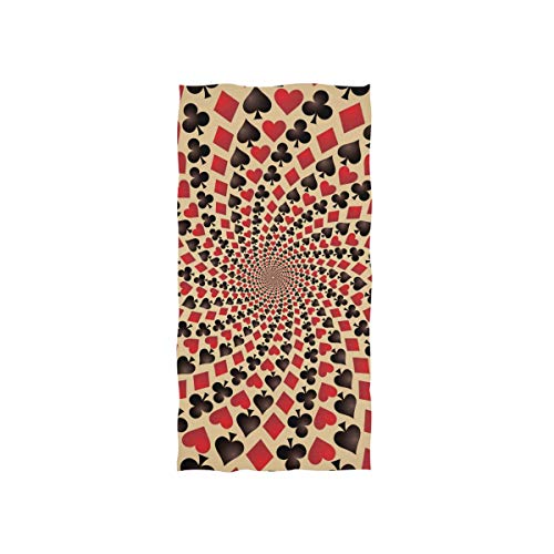 LUYISI フェイスタオル トランプ柄 チェック柄 子供用バスタオル ふわふわ 柔らか肌触り 吸水 速乾 抗菌防臭 ギフト用 約76×38cm