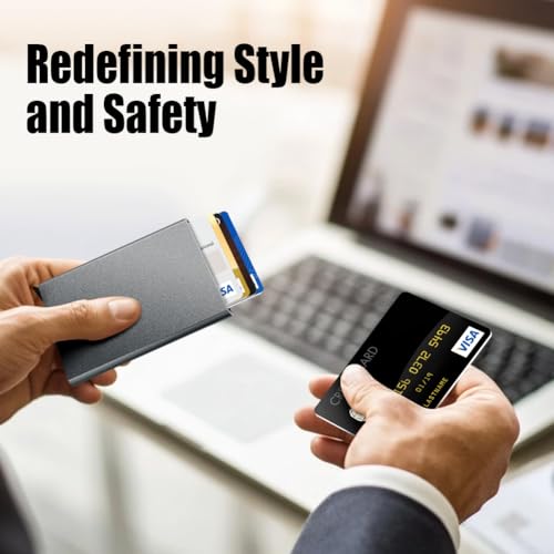 Image of FurArt Slim Minimalist Wallet RFID Credit Card Holder for Men | slim minimalist compact rfid id window thin