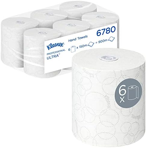 Kleenex Large Interfold Hand Towels 6778 - 2 Ply V Fold Paper Towels - 15 Packs x 124 Paper Hand Towels (1,860 total)
