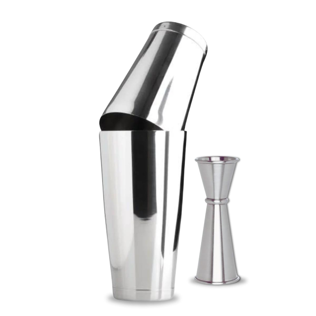 BAB Louie Boston Shaker Set with Jigger | Stainless Steel Premium Cocktail Shaker Set with Jigger | Professional Bartender Shaker Kit | Perfect for Home Parties | Bar Shaker-image-10