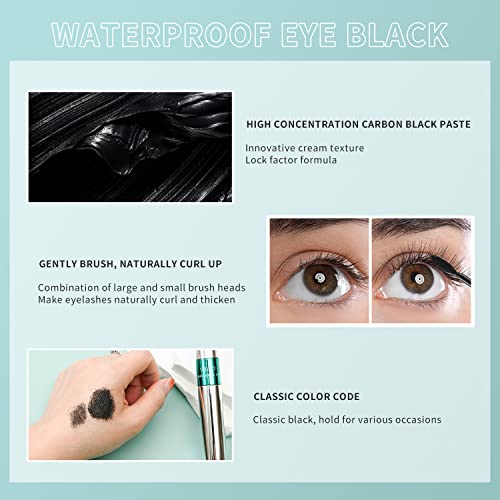 Vibely 2 In 1 Mascara 5X Longer Waterproof Lash Cosmetics Natural Lengthening And Thickening Effect No Clumping Superstrong Magic 4D Silk Fiber For Vibely Mascara Makeup thumb #3