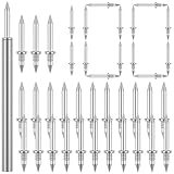 Double Headed Nails Double-Head Skirting Thread Seamless Non Marks Nail Invisible Security Screw For Wood With Specific Sleeve Tool(500 nails 5rod)
