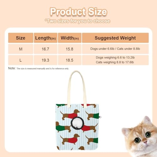Sac à bandoulière en toile de qualité pour chien teckel