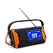 TKOOFN Solar Dynamo Kurbel Radio FM, Tragbares Multifunktion Outdoor Novelty Notfallradio mit LCD Bildschirm + 4000mAh als Power Bank/AUX Musik Spielen/LED-Taschenlampe/SOS Signal