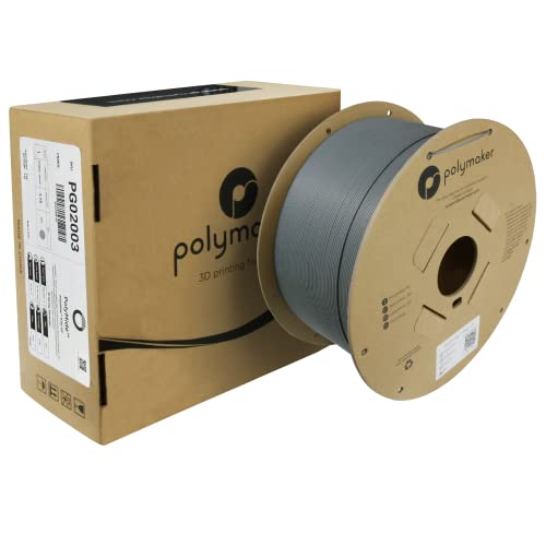 Image of Polymaker PA6-GF Nylon Filament 1.75mm 2kg Grey Glass Fiber Nylon 3D Printing Filament - PolyMide PA6-GF Warp Free 3D Printer Filament