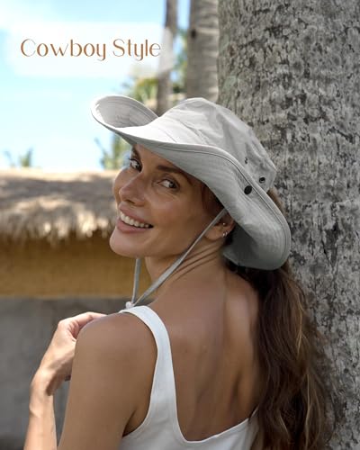 FURTALK Unisex UV Schutz Sonnenhut für Damen Herren Sommerhut Faltbar Wanderhut Tragbar Outdoor Fischerhut mit Breite Krempe