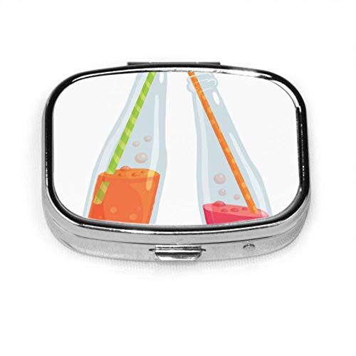 Preisvergleich Produktbild Soda Pop Flaschen Mit Strohhalmen Reisemedizin Fall Kleine Medizin Fall Tablettenhalter Brieftasche Organizer Fall Für Tasche Oder Geldbörse