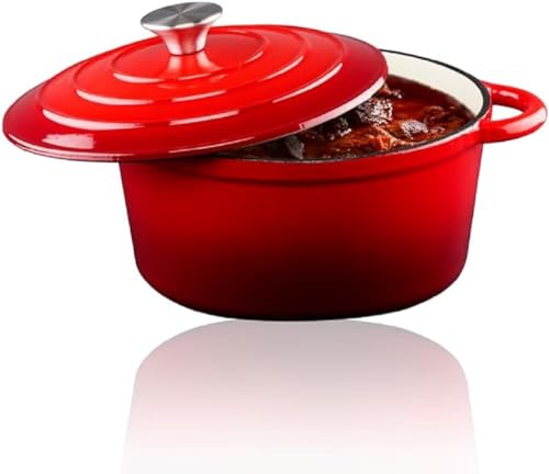 alpina Cocotte en Fonte avec Couvercle - Poêle ⌀ 24 cm -...