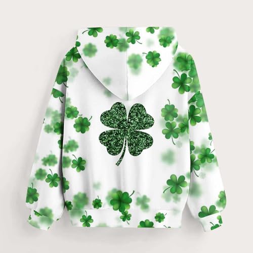 LRMQS Girls Boys St Patricks Day Shirt Kids Sweatshirts Shamrock Long Sleeve Hoodies Saint Outfit Youth Funny Irish Clothes4