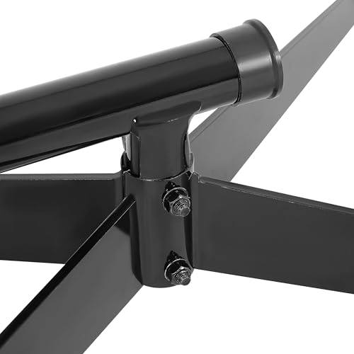 KUAFU Hanging Hammock Chair Stand Swing Chair Stand for Indoor/Outdoor C-Type Porch Swing Hanging Chair, 330LBS Capacity Heavy Duty Solid Steel Black (Stand Only)