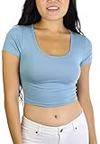 ToBeInStyle Women's Basic Crop-Tee