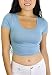 ToBeInStyle Women's Basic Crop-Tee