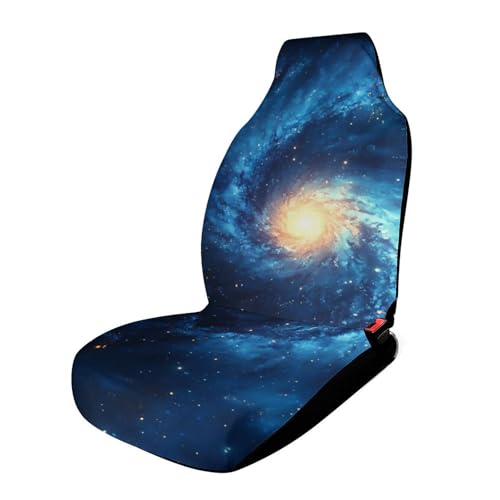 Magical Galaxy Starry Sky Milky Car Seat Covers Universal Car Front Seats Protector Auto Interior Accessories 1PCS