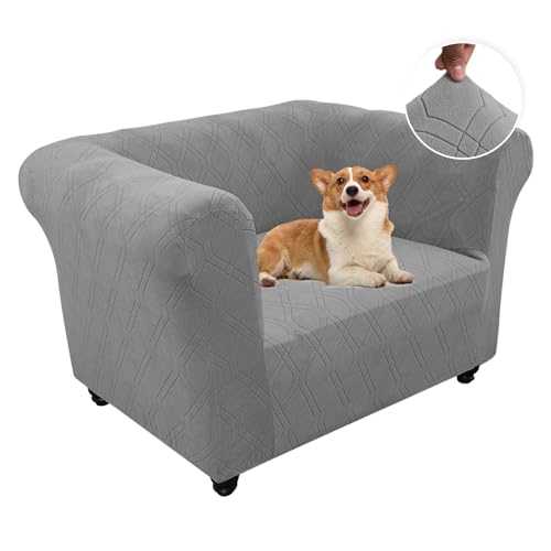 Housse de canapé extensible 1 place gris clair universelle - 2