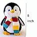 YUKOUQIAN Penguin Stuffed Animal Cute Plush Doll Toy 8 inch for Girls Boys Christmas(Scarf Penguin)