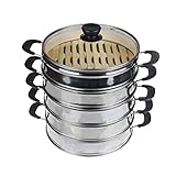 ThisgA Food Steamer Basket Stainless Steel Steaming Basket with Lid Cover 18Cm Natural Asian Chinese...