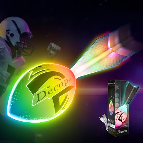 Premium Foam Glow in The Dark Football, Latest LED Light up Football, Color-Changing-Perfect Birthday&Camping Gift for Kids 8-15+,Sports&Outdoors Toys for Ages Kids 8 9 10 11 12 13 14 15