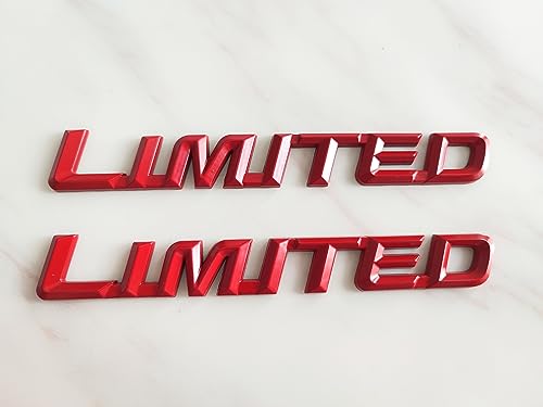 Image of 2X Metal Chrome Plated Decal Suitable for Fender Trunk (red)