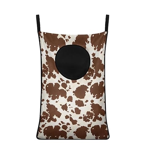 ZFRXIGN Cowhide Hanging Laundry Bag Over The Door Laundry Hamper Western Laundry Basket Home Storage Organizers Dirty Clothes Hamper for Bedroom Nursery Hampers Laundry Baskets