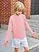 Haloumoning Toddler Boys Long Sleeve Shirts Kids Fall Tops Crewneck Plain Basic Tees 3-10Y Light Pink