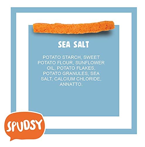 Sweet Potato Puffs by Spudsy | Vegan, Gluten Free Snacks | Plant-Based | Allergen-free, Non-GMO, Kosher Superfood Snack Veggie Chips (Crunchy Cinnamon Churro/Sea Salt Fry Variety, 2 PACK)