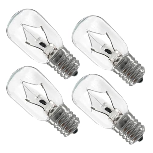 CXLHO 8206232A Light Bulbs for Whirlpool Microwave, 40w 125v E17 Microwave Light Bulbs Under Hood, Oven Light Bulb, High Temperatur Resistant, Pack of 4
