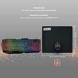 EMPIRE GAMING Arena Podkładka pod mysz dla graczy, wyjątkowo gładka powierzchnia dla lepszej prędkości i precyzji, szyte krawędzie, antypoślizgowa, podkład z gumy, czarna, rozm. XL, 46 x 40 x 0,3 cm