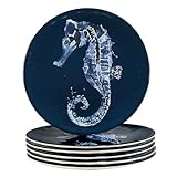 Sea Life Melamine Salad Dessert Plates Set of 6 – 9