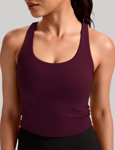 Image of HeyNuts Longline Zeal Bras Medium Impact Wirefree Sports Bras Workout Crop Tank Tops with Removable Pads, A-D Cups