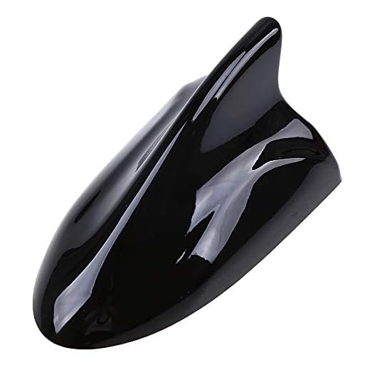 Possbay Car Antenna Shark Fin Antenna Radio AM FM Aerial with Adhesive Tabe Base Black
