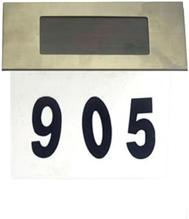 BGEDL Address Number Lighting Home Outdoor Waterproof Light Gate Number Plate Outdoor Door Sign Light LED Waterproof Door Number Garden Wall Light Stainless Steel Solar Door Sign Light Door Sign Light