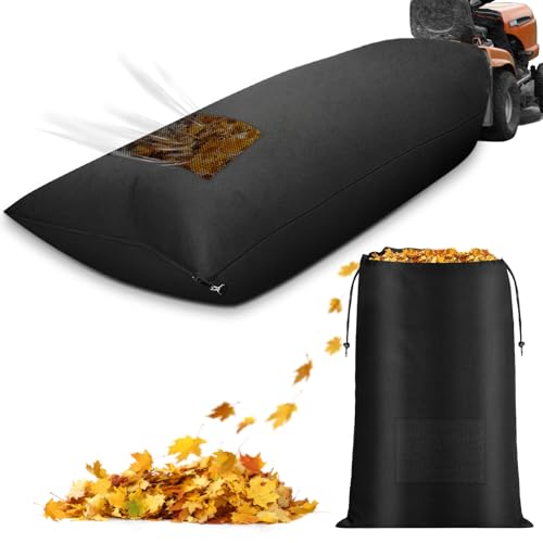 Tryly Heavy Duty 94'x56' Lawn Tractor Bag, Ultra-Durable 420D Weatherproof Oxford Fabric (Reinforced Weave) with Metal Zipper, Grass Catcher for 54' Riding Mowers (94 x 56 Inch)