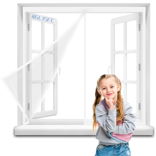 Fliegengitter für Fenster mit Magic Click 55x180cm Moskitonetz individuell...