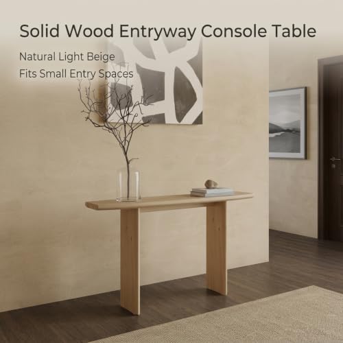 Mesa consola de madera para pasillo de 80cm color amarillo Giallo 6
