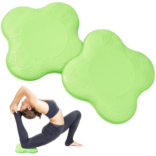 Image of Yoga Knee Pads 2 Pack, Foam Kneeling Cushions - Non-Slip Pilates Knee Pad Cushion & Wrist Support - Portable Workout Knee Pads for Meditation, Kneeling, Balance, Floor, Pilates,Yoga