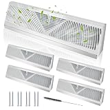 Swess 4 Pcs 15 Inch Baseboard Register Vent White, Baseboard Air Diffuser for Home Floor Wall Baseboard Vent Covers