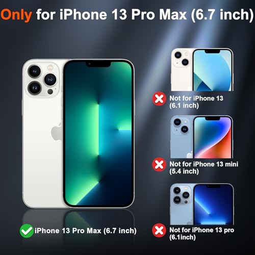 Image of SUPFINE Magnetic for iPhone 13 Pro Max Case (Compatible with MagSafe) (Military Grade Drop Protection) Slim Translucent Matte Shockproof with Anti-Fingerprint Phone Case,Blue Green