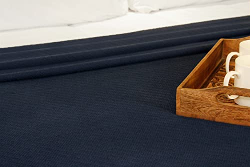 image for COTTON CRAFT Soft Cotton Thermal Blanket - Plush Herringbone Twill - A