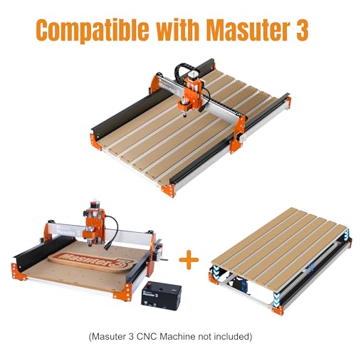 FoxAlien Y-axis 4080 Extension Kit for Masuter 3 CNC Router Machine, with Upgraded T-slot Hybrid Spoilboard for Large Wood Engraving Carving Projects (Extend Y-axis to 800mm) - Image 7
